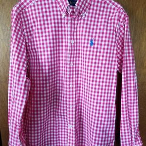 Ladies Ralph Lauren Plaid Button-down Top